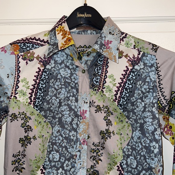 Etro Floral Button Down Shirt size 42 - Picture 2 of 9